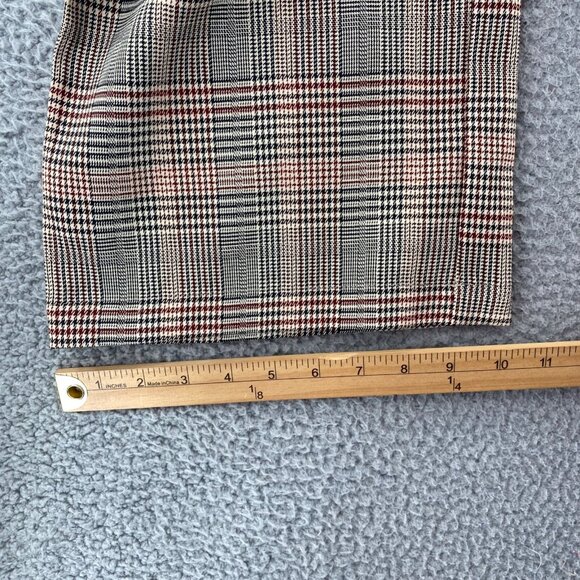 En Creme Pants Womens Small Ivory Houndstooth Plaid Wide Leg Pleated Office NWT - Picture 12 of 14